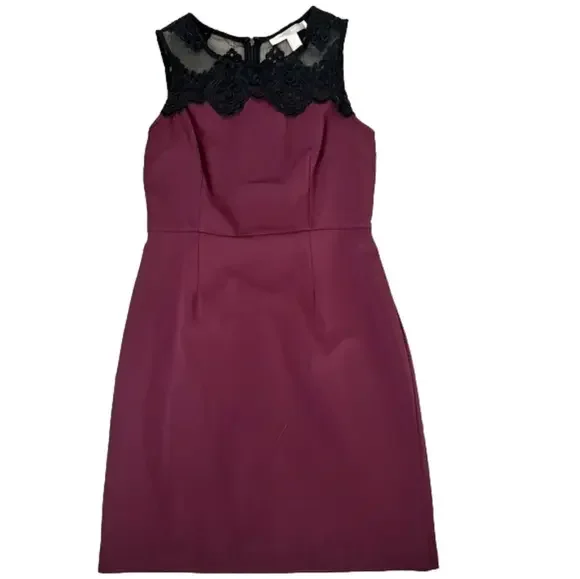 Forever21 Maroon and Black Lace Cocktail Dress - Picture 1 of 9